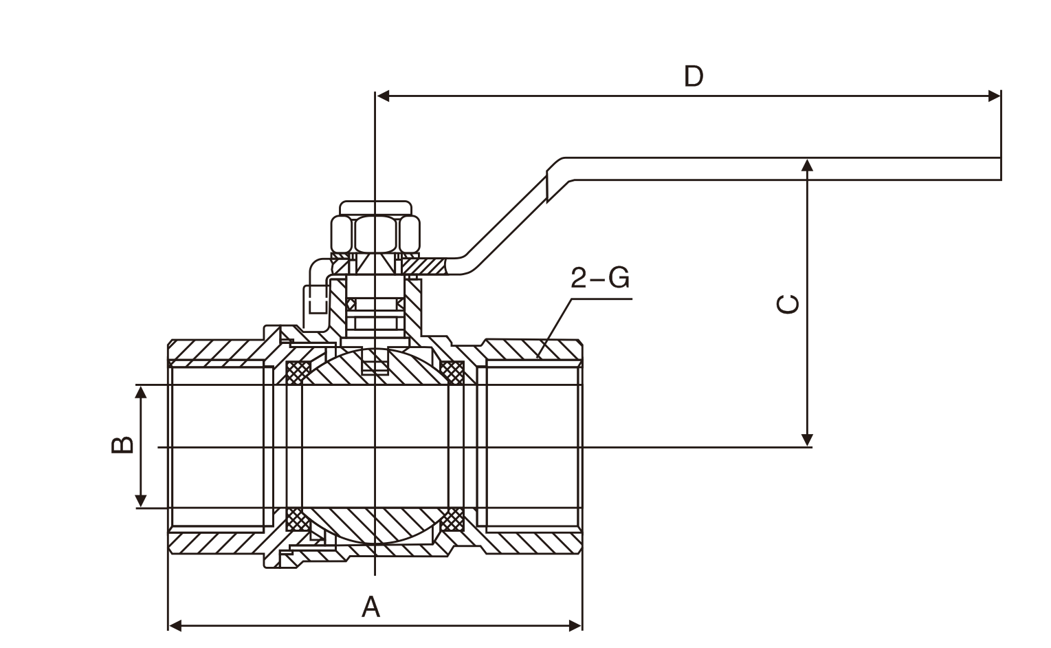 黃銅(tóng)絲扣球閥(圖(tu)1)